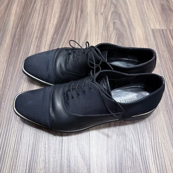 Nicholas Kirkwood Italian Mixed-Media Derby Shoes Black 41.5 - Picture 2 of 9
